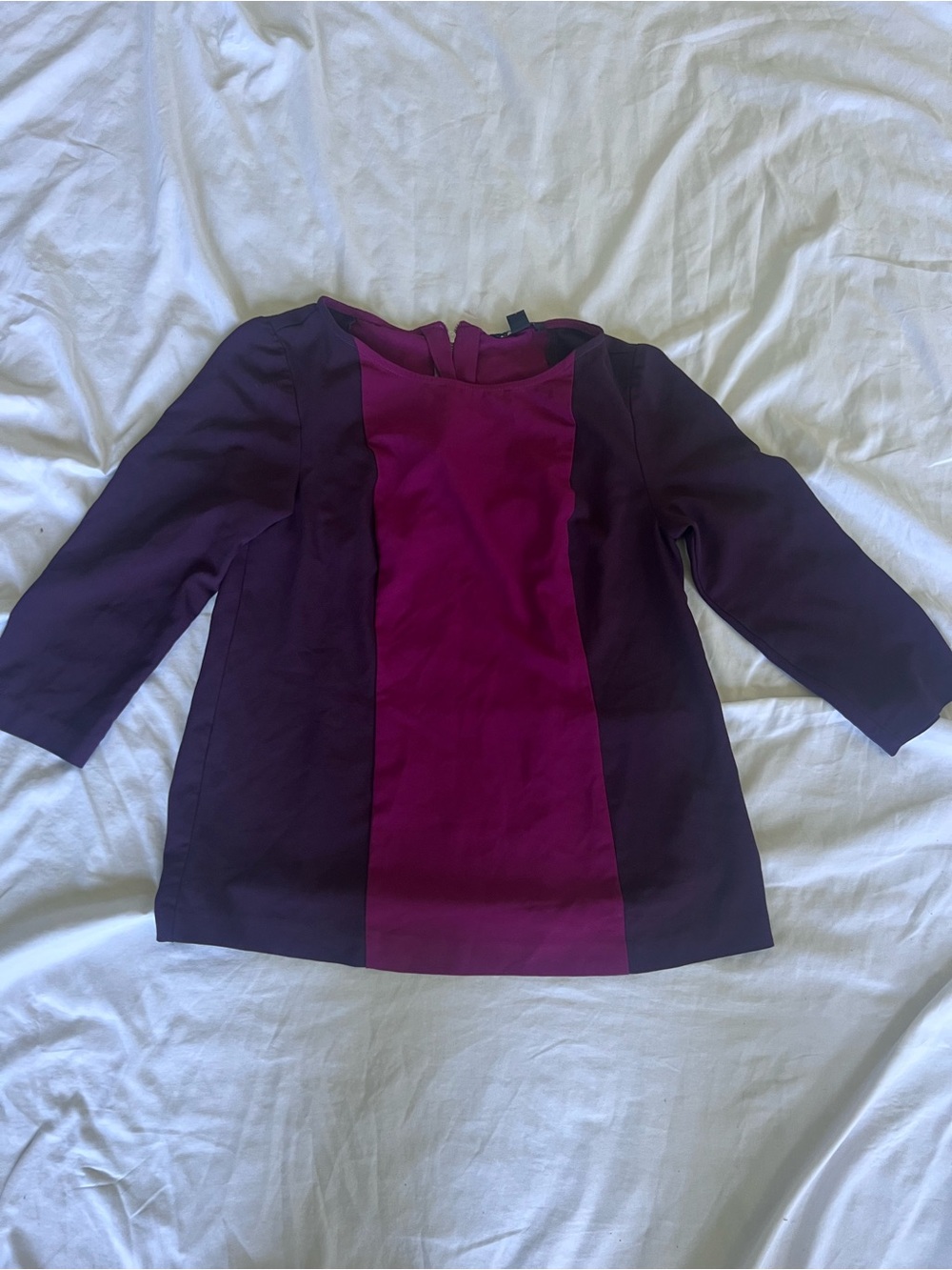 Tommy Hilfiger Colorblock Plum & Magenta Three-Quarter Sleeve Tunic